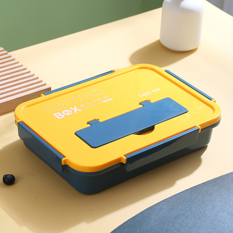 The new student lunch box with compartments can be heated in a microwave oven and comes with chopsticks and spoons. It is a student lunch box for work pic 19