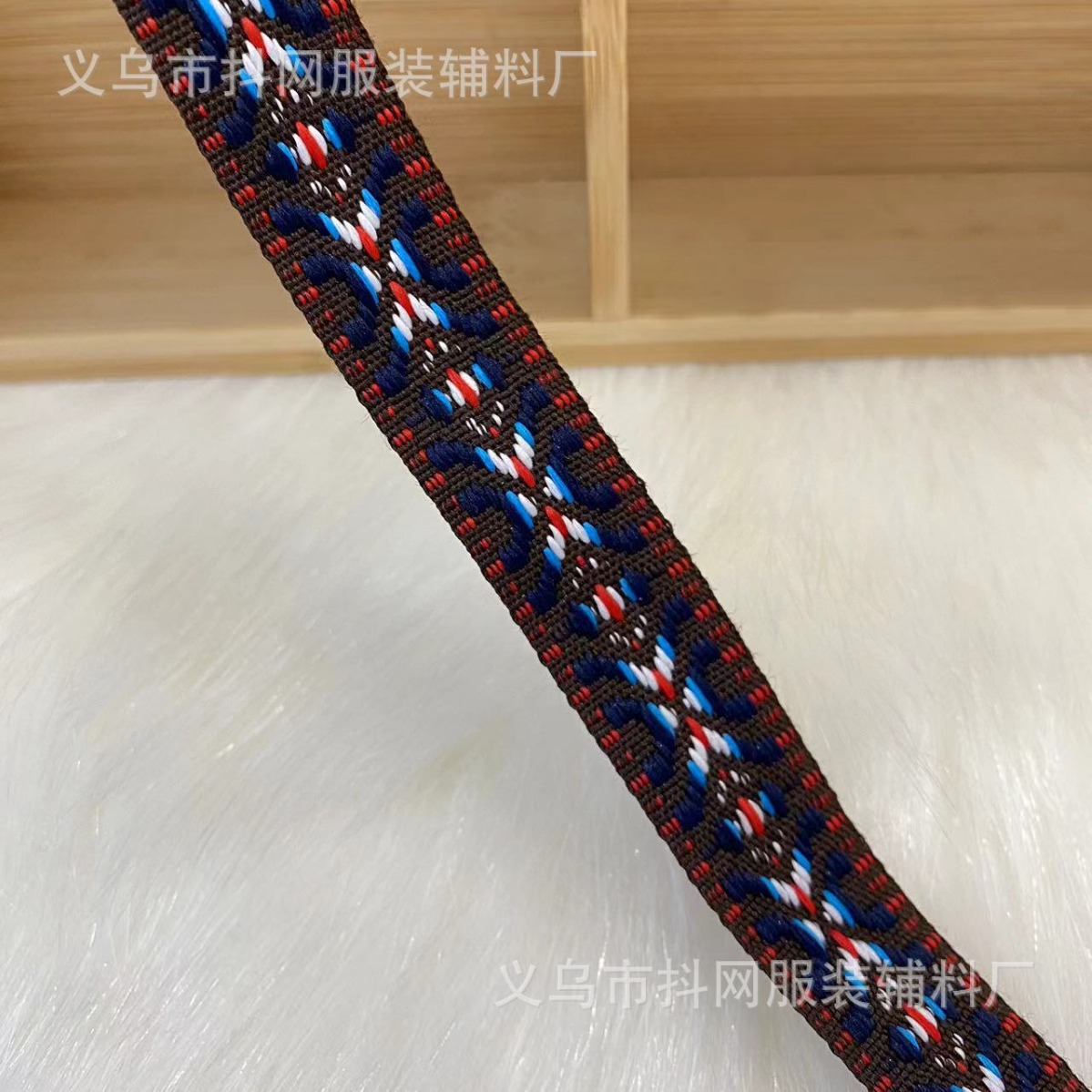 1.8- 2.1cm Ethnic-style jacquard embroidery webbing, hair accessories, headwear, performance costume accessories, gift box packaging tape pic 7