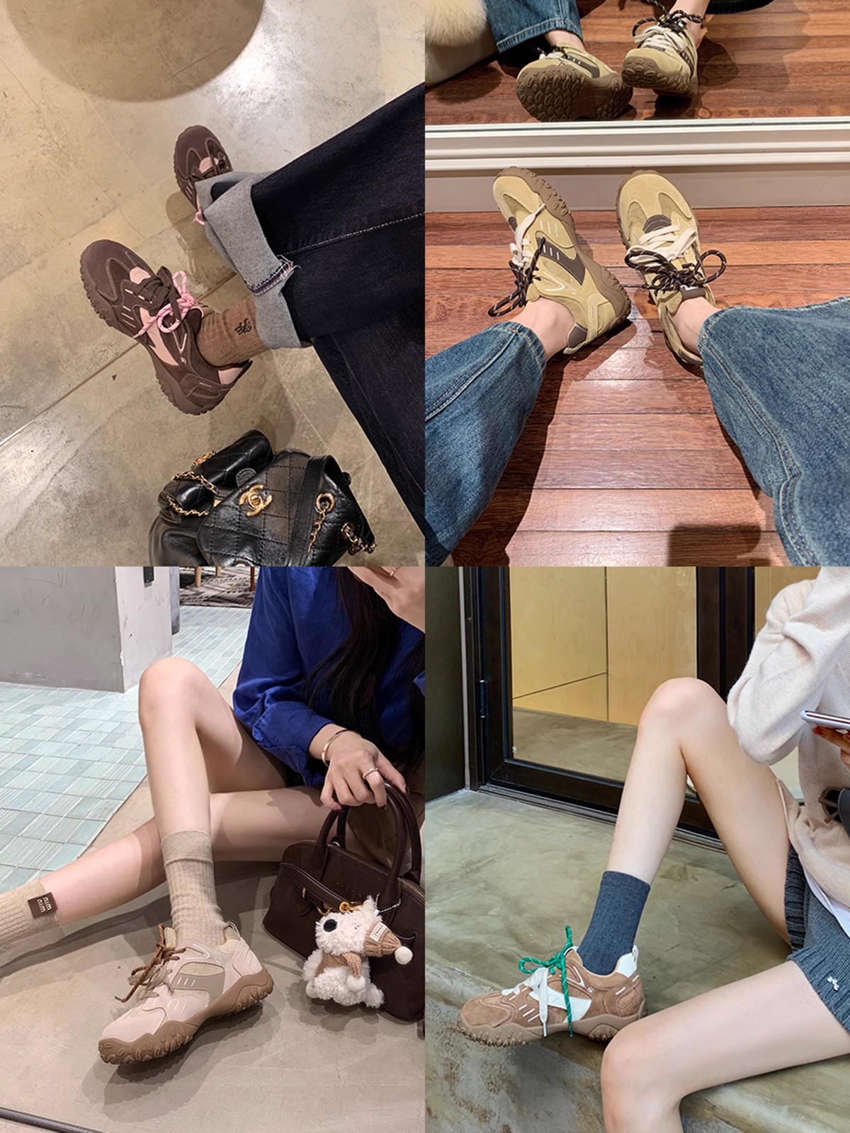 葡萄妈同款厚底增高真皮女板鞋2025秋冬新款阿甘运动休闲德训鞋女详情26