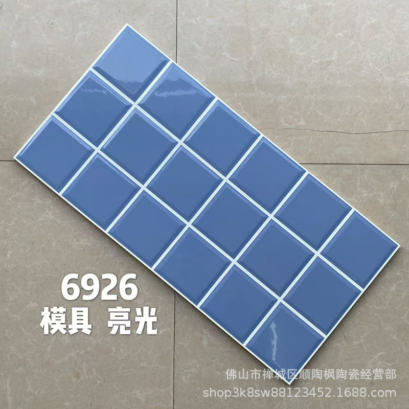 墨绿色格子瓷砖300*600亮光哑光面包砖北欧商铺卫生间墙面砖厨房详情41