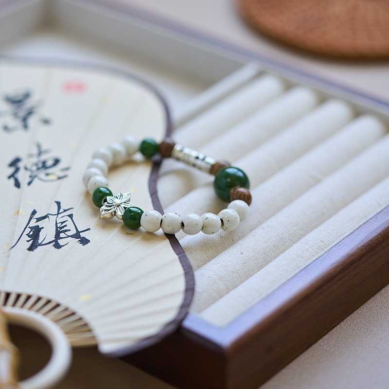 Jingdezhen ceramic bracelet wholesale, original ancient-style beads with Dunhuang elements, new Chinese-style jewelry, versatile Chinese style pic 5