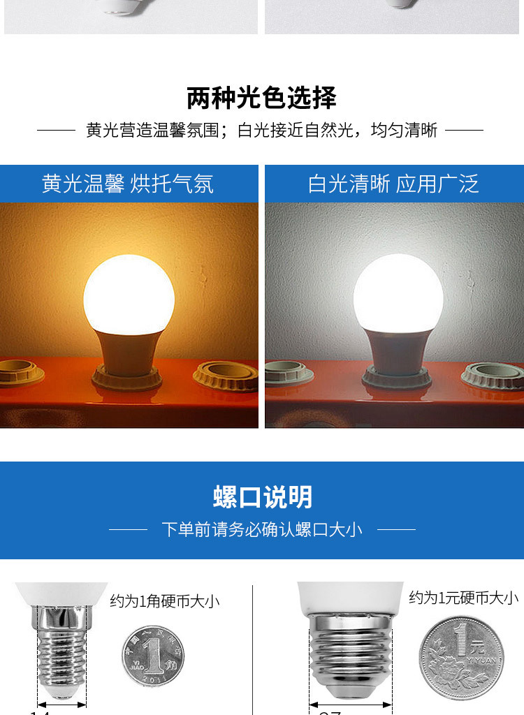 Cross-border exclusive E14 screw-top LED candle bulb, C37 pointed bubble tail warm white crystal chandelier, energy-saving pic 5