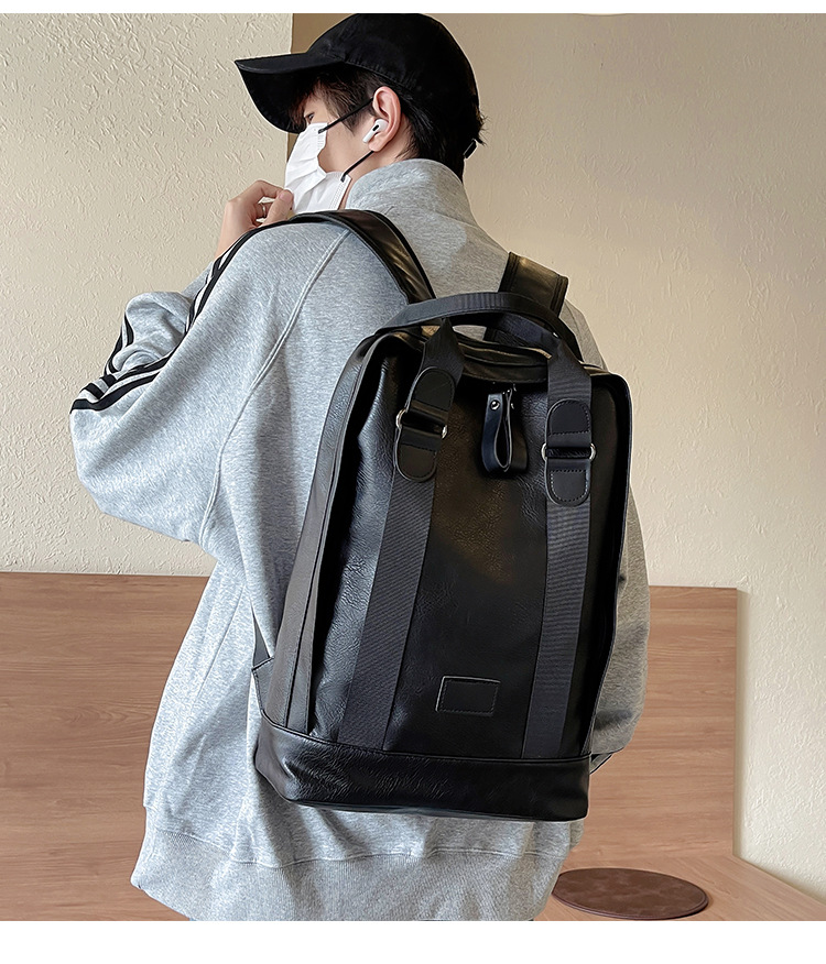 商务电脑包男女同款双肩背包通勤纤薄都市质感休闲男包批发厂家详情30
