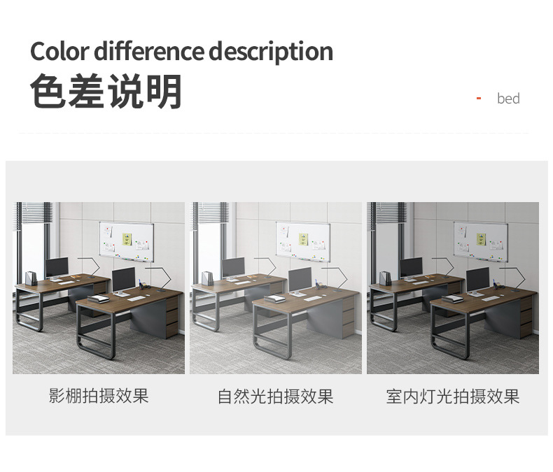 Simple single-person workstations, simple staff desks, modern bedroom computer desks, and multi-person desks and chairs in the office pic 14