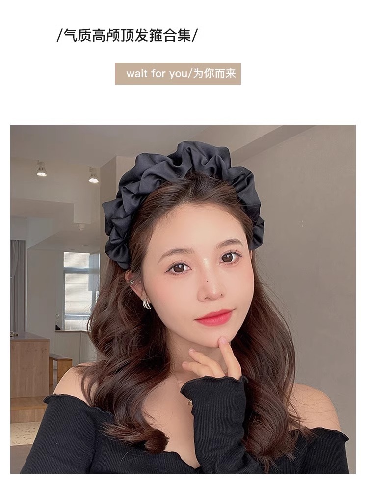 白鹿同款高颅顶发箍女发捆网红2025年新款头箍高级感发卡麻花头饰详情6