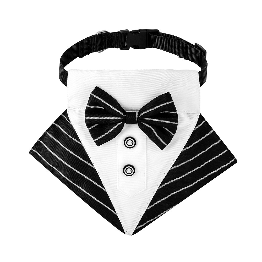 New wedding suit, pet saliva towel, dog collar, pet triangle towel, pet bow tie, wedding suit triangle towel pic 14
