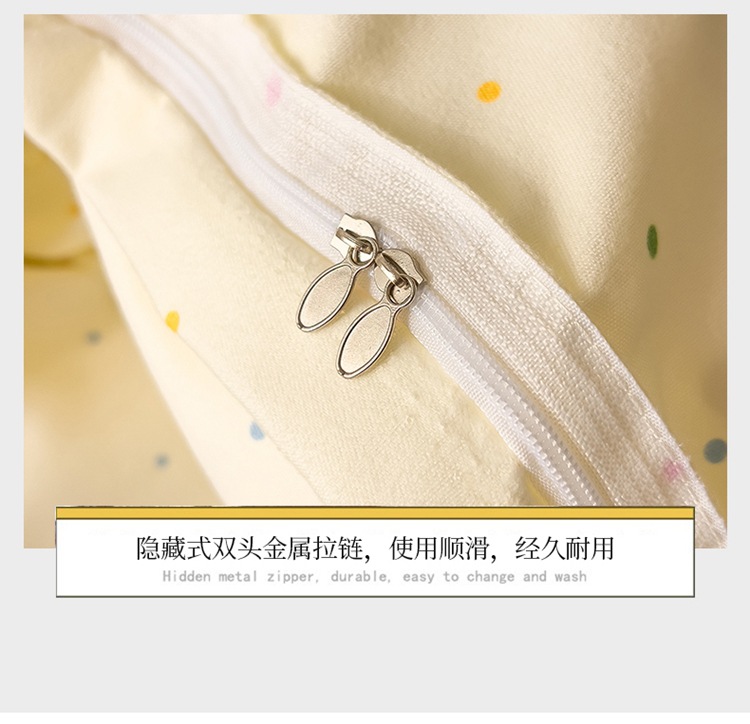A类母婴级ins小清新纯棉磨毛四件套亲肤床单水洗棉被套宿舍三件套详情9