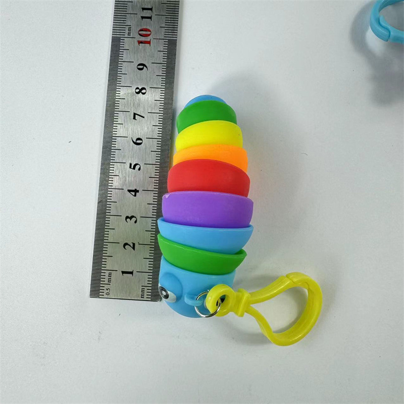 抖音同款百变鼻涕虫益智减压玩具七彩彩虹毛毛虫解压神器儿童成人适用详情6