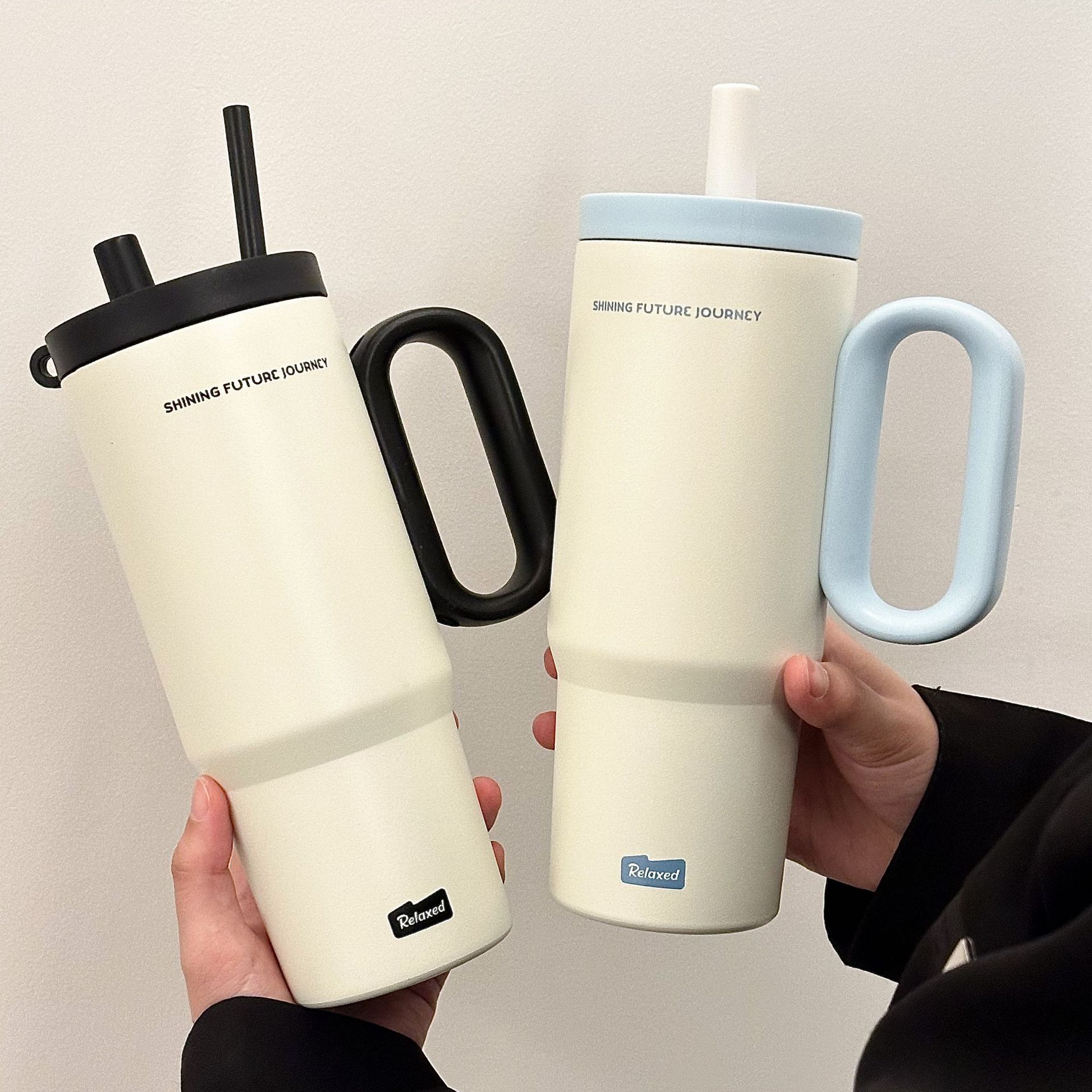 新款冰霸保温杯女生大容量水杯轻奢家用不锈钢杯子便携学生吸管杯详情5