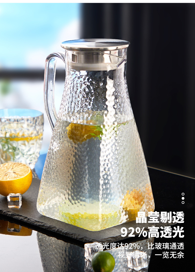 耐高温亚克力扎壶大容量凉水壶酒店餐厅商用果汁饮料壶防摔泡茶壶详情3