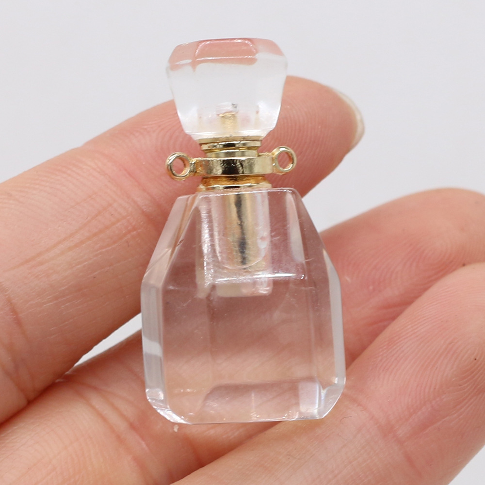 Exquisite natural semi-precious stone perfume bottles, white crystal, various shapes, DIY accessories, fashionable and exquisite wholesale production pic 32