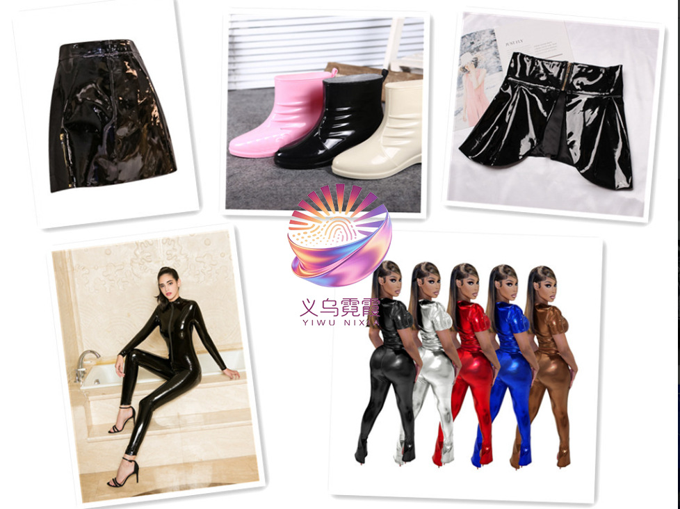金属高光镜面革pu皮革0.7mm厚面料演出服装布料箱包鞋材软包皮详情6