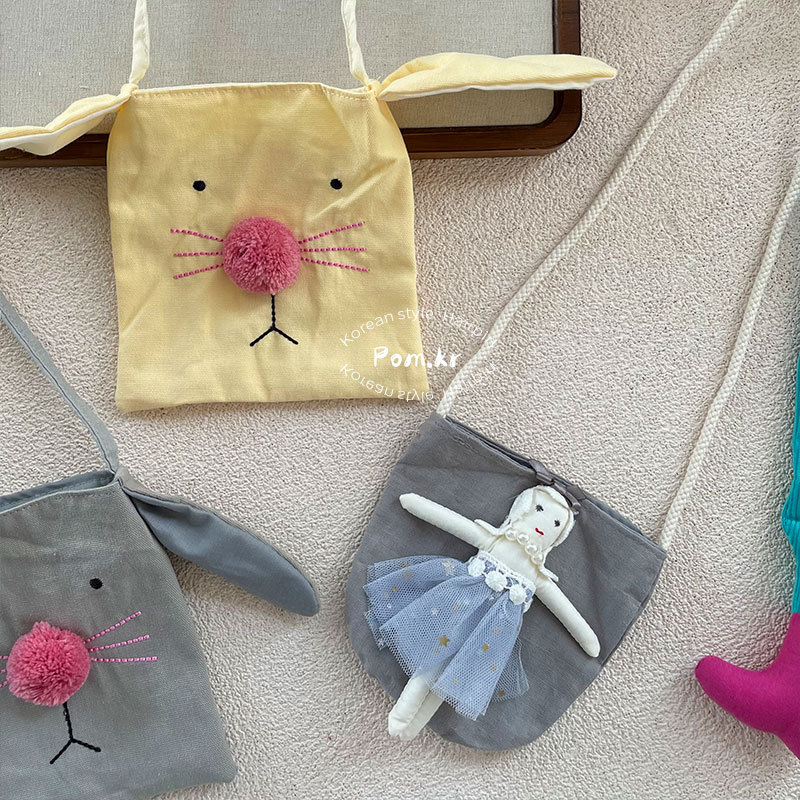 新款韩版布艺创意儿童宝宝斜挎包小猫方形收纳包可爱小脚单肩包女详情8