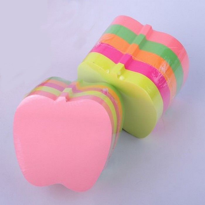 【 Factory Supply 】 500-page creative paper brick note-taking stickers in irregular-shaped fluorescent color for N times, made of irregular-shaped hearts pic 22