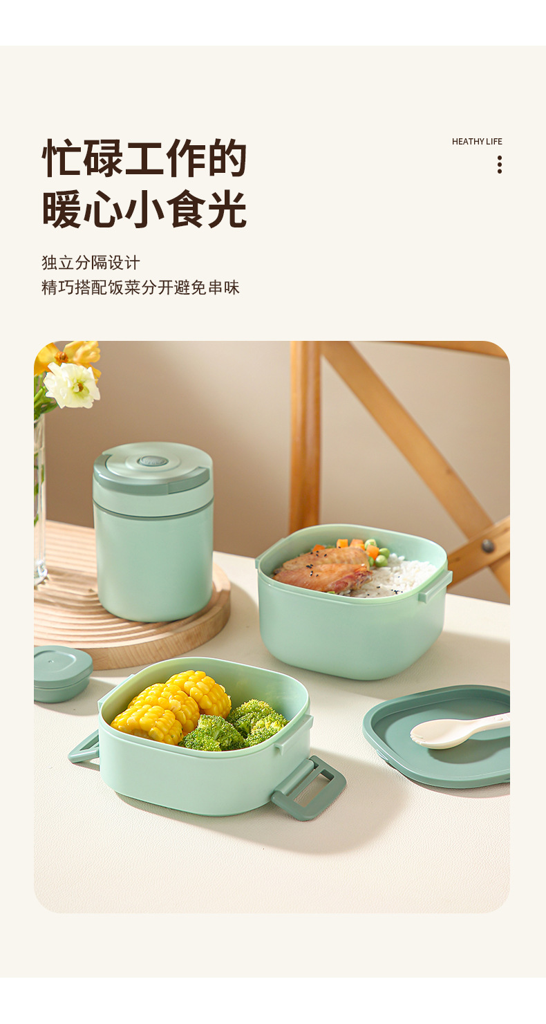 饭盒微波炉塑料日式便当盒高颜值可加热便携学生便携家用多层批发 pic 4
