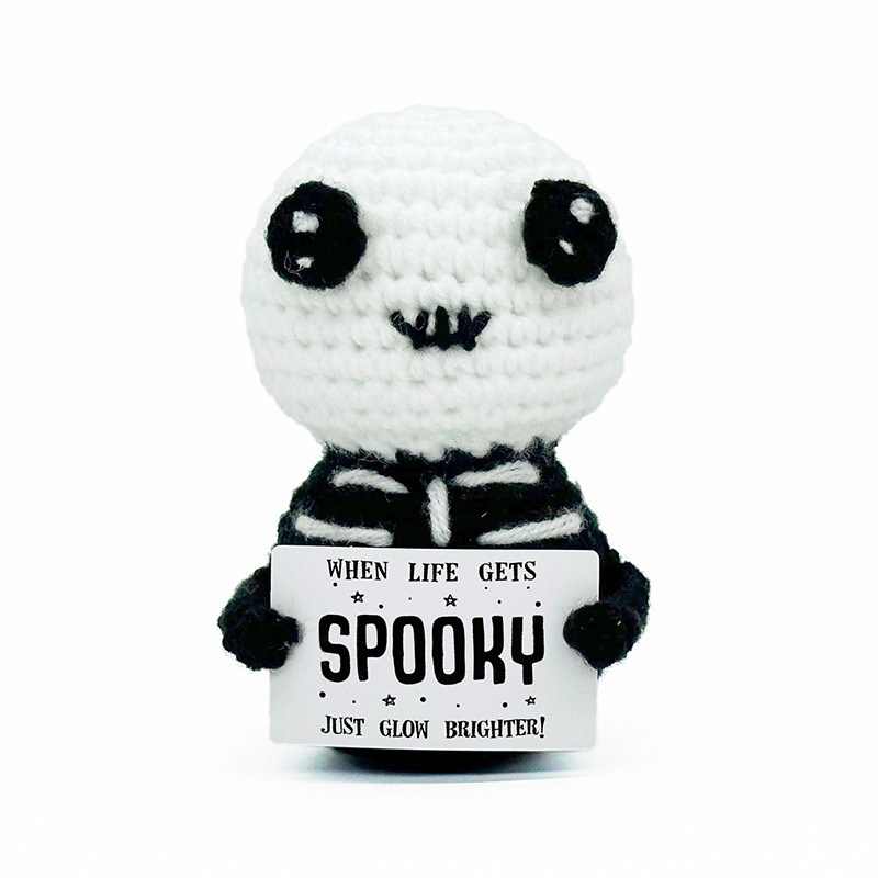 Wholesale and customization of white ghost-shaped crocheted dolls, plush toys and trendy toys pic 34
