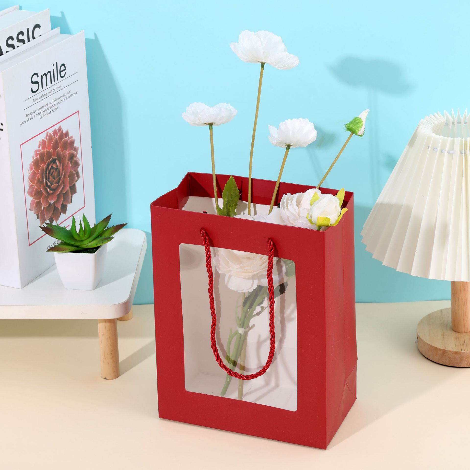 元旦开窗礼品袋苹果包装盒平安夜儿童高级感透明可视礼物袋小清新详情7