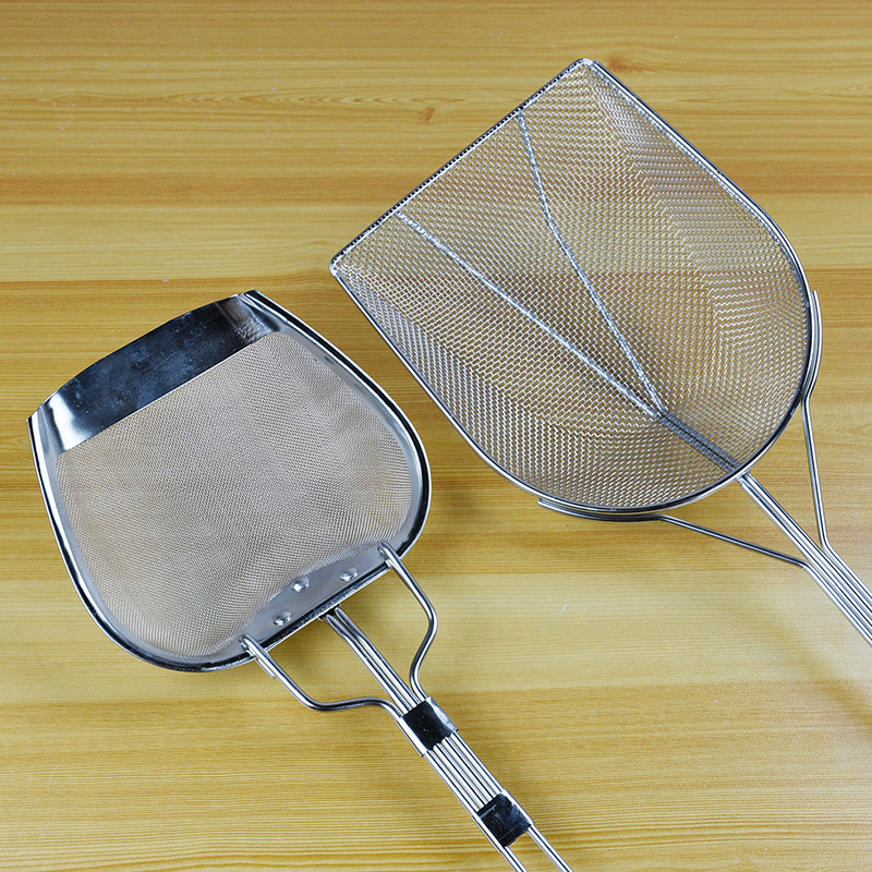 批发不锈钢方形油渣铲 捞渣网捞渣勺 滤油漏勺鸡排炸鸡店薯条油隔详情10