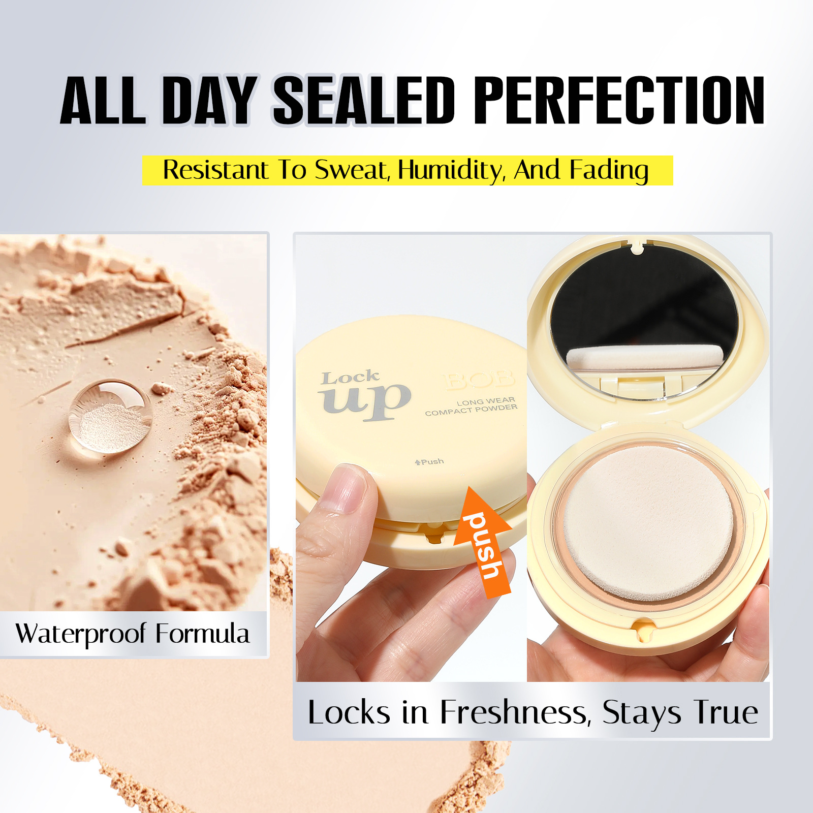 跨境bob多元素柔焦粉饼哑光黄皮提亮持久清透定妆蜜粉详情4