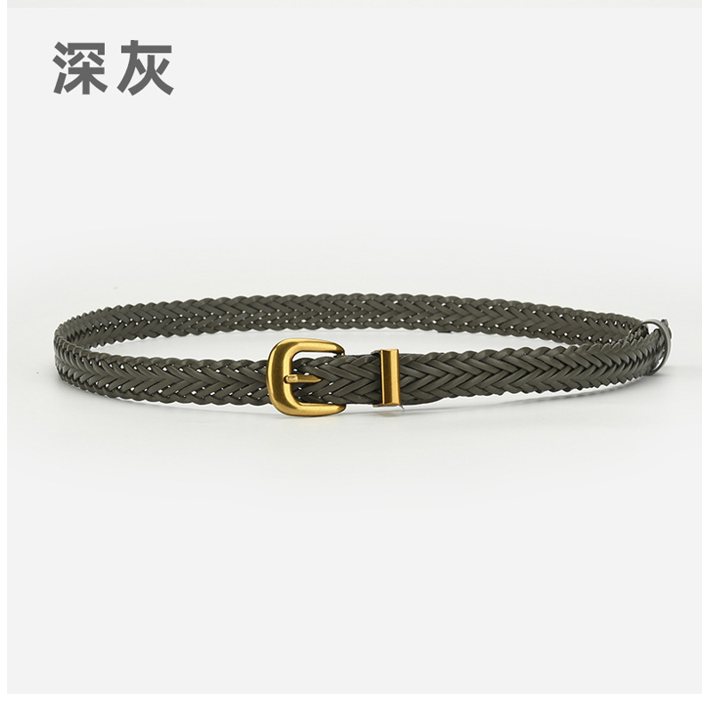 新款手工编织皮带复古百搭连衣裙牛仔裤针扣休闲女士腰带工厂批发详情10