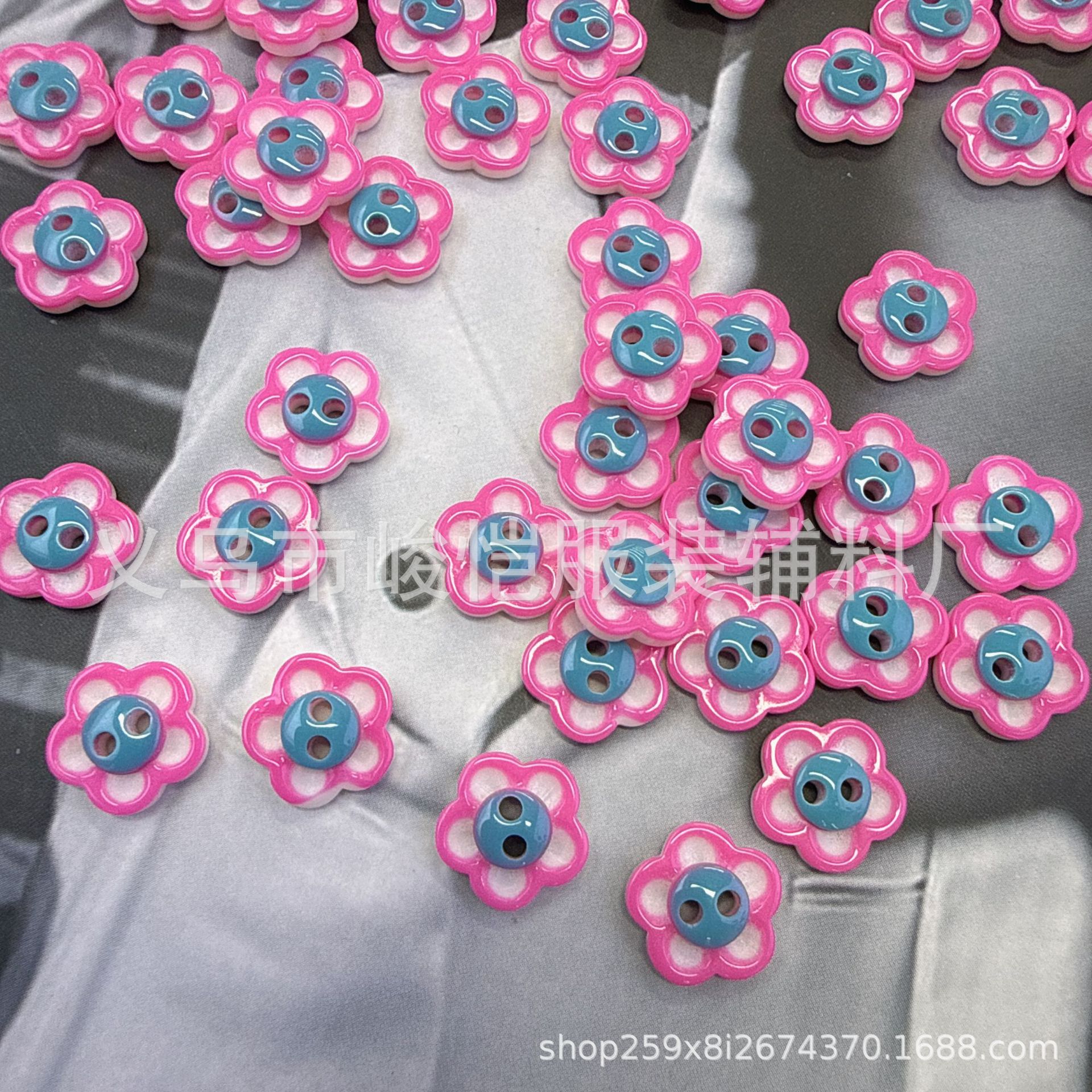 New two-eye and four-eye resin buttons, pink buttons, cute DIY handcrafted buttons, shirt, knitted sweater buttons pic 13