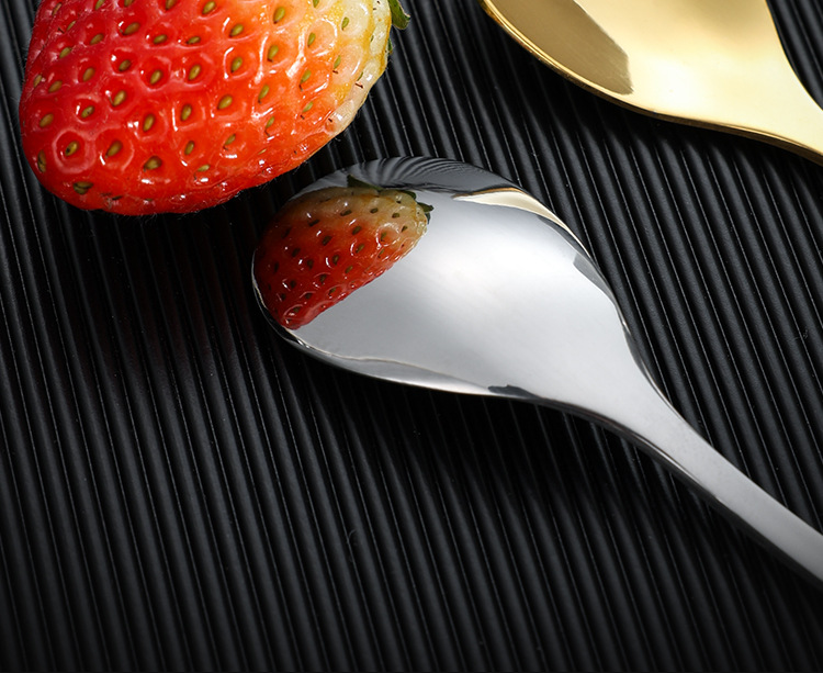 不锈钢勺子金色树叶勺水果叉伴手礼勺咖啡搅拌勺蜂蜜勺燕窝咖啡勺详情10