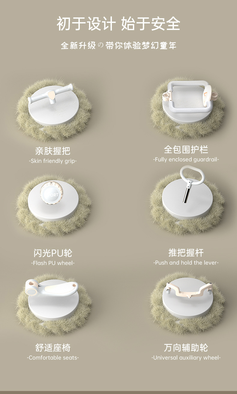 工厂直销儿童滑板车1-3-6岁五合一男女宝宝可推可坐滑滑车溜溜车详情2