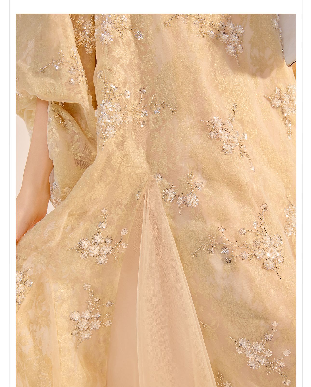 New Chinese-style high-end flower beaded embroidery dress, national style 2025 light luxury design sense elegant long dress N2034 pic 13