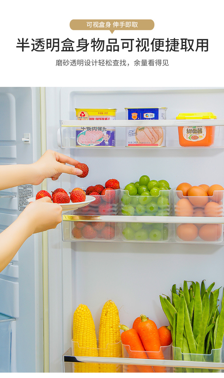 冰箱侧门收纳盒鸡蛋食品级姜保鲜盒家用侧面内侧储物厨房冷冻神器详情9