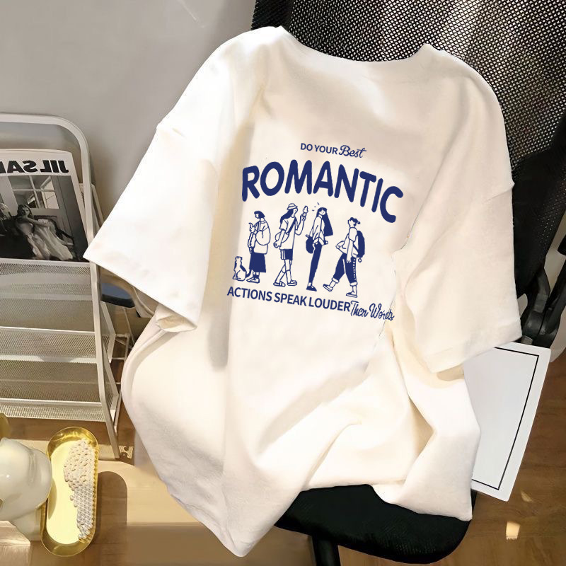 爆款韩版卡通史努比短袖T恤男女同款情侣装百搭潮流帅气上衣服潮t详情16