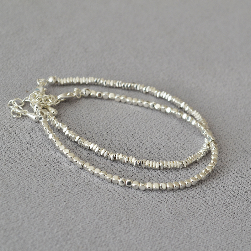 小红书网红款日韩小众轻奢质感不规则闪耀碎银子珍珠简约气质手链详情23