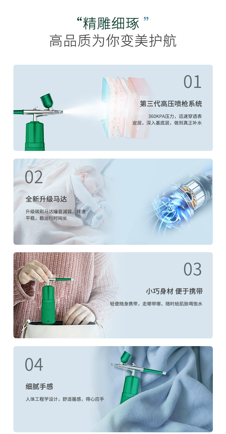 shanilak   多功能电动喷笔枪丙烯颜料彩绘喷漆枪手办上色模型喷枪美甲喷笔详情17