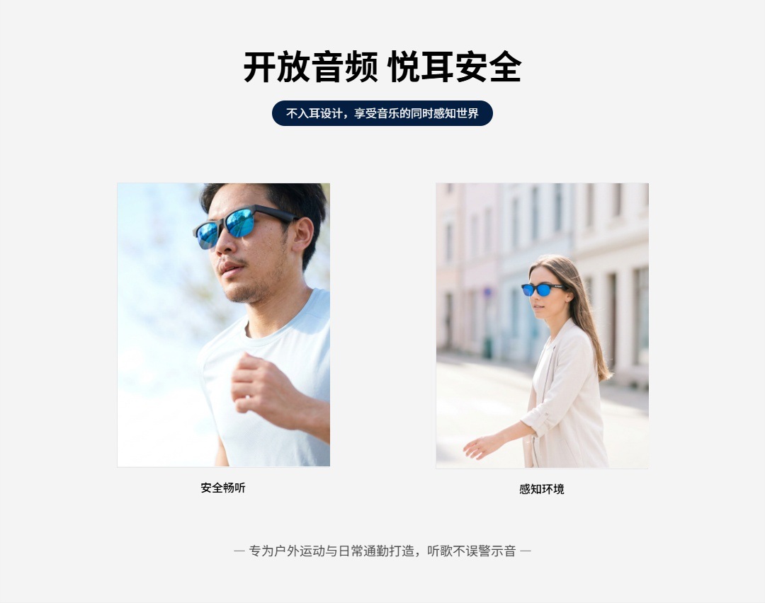 ZN433 Cross-border Foreign Trade Bluetooth ai Smart Glasses, Wireless Headphones, anti-glare and anti-polarized sunglasses, travel and driving pic 10