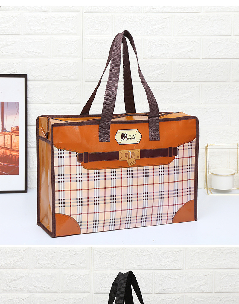 源头工厂批发手提购物袋无纺布袋收纳袋旅行行李袋衣物打包袋大容量防水承重旅游出行携带方便详情6