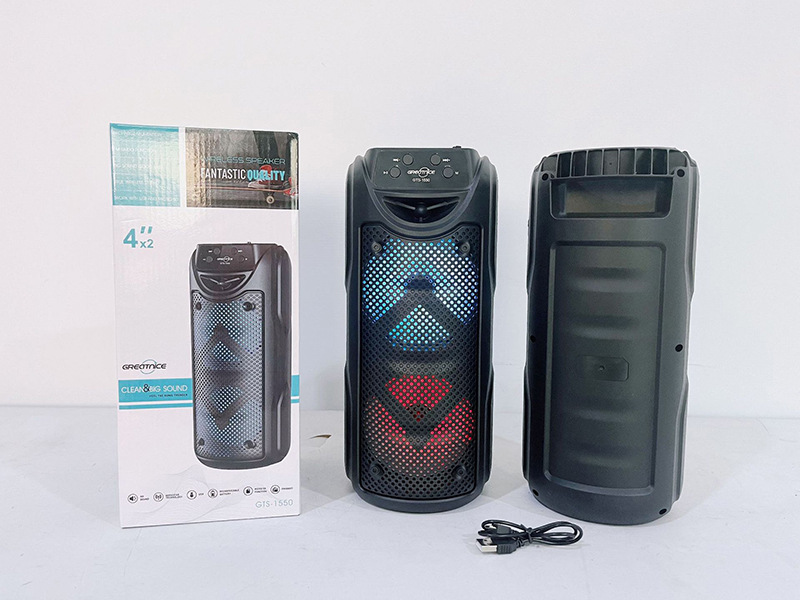 GTS-1550Temu Cross-border Special price outdoor portable Bluetooth speaker, wireless handheld color light high-volume speaker pic 5