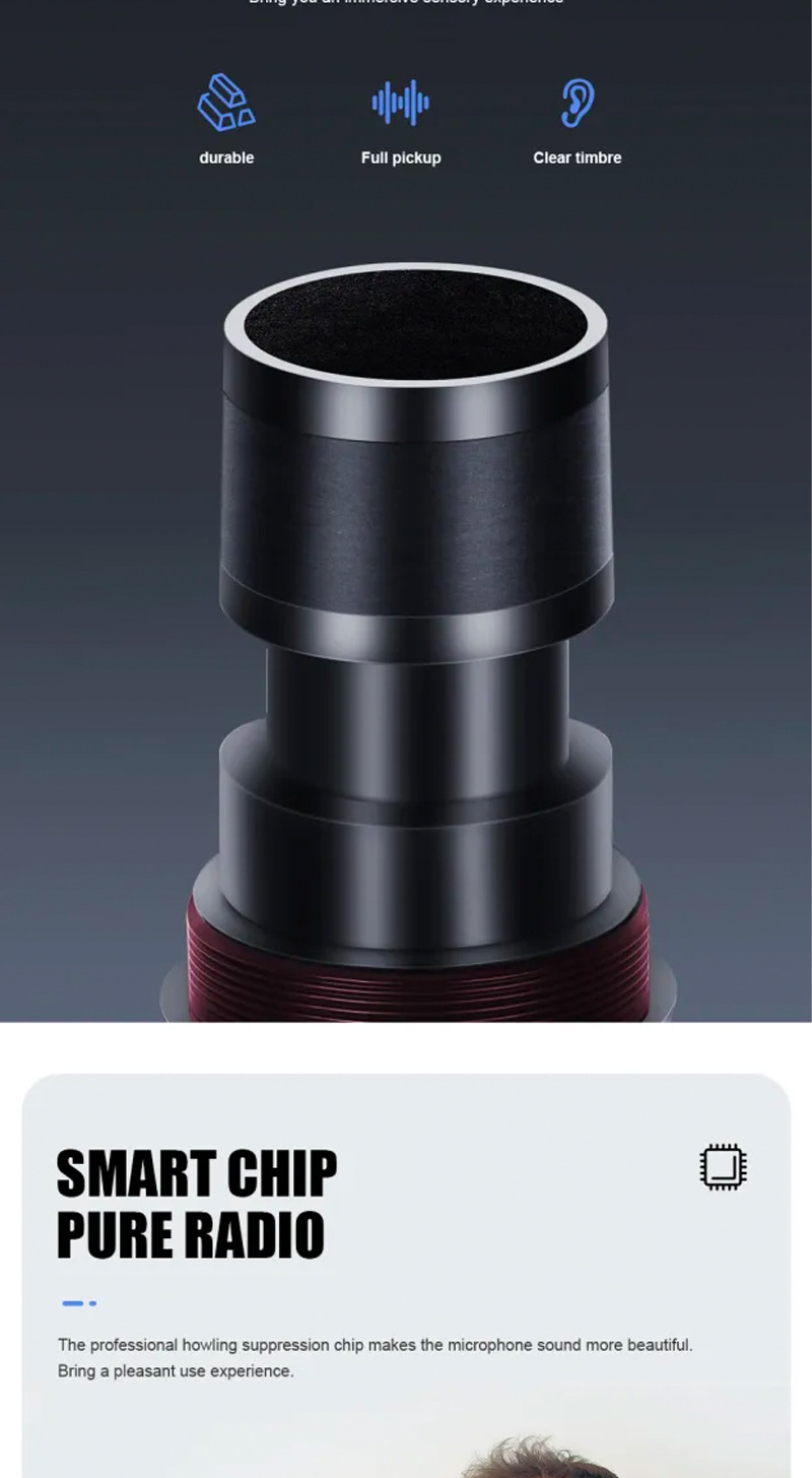 跨境U段无线话筒家庭唱K歌舞台音响KTV大音量专业手持无线麦克风详情3