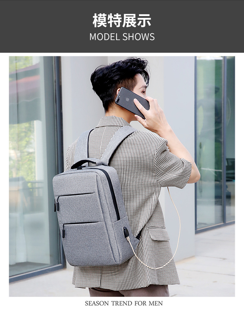Cross border business backpack mochila multifuncional de gran capacidad para hombres advanced sense laptop bag USB imprimible pic 16