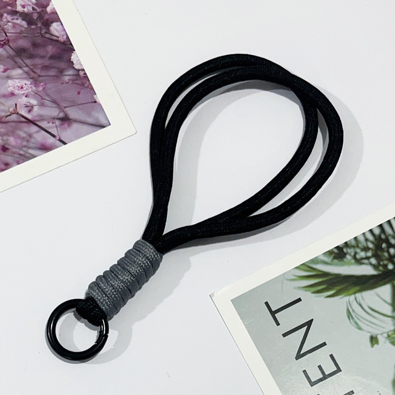 手机挂绳短款拼色打结编织挂绳毛绒钥匙扣编织挂绳防丢吊绳15CM详情14