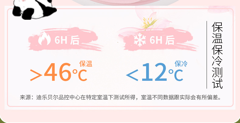 迪乐贝尔樱花系列保温杯316不锈钢水容量壶便携女生高颜值吸管杯详情6