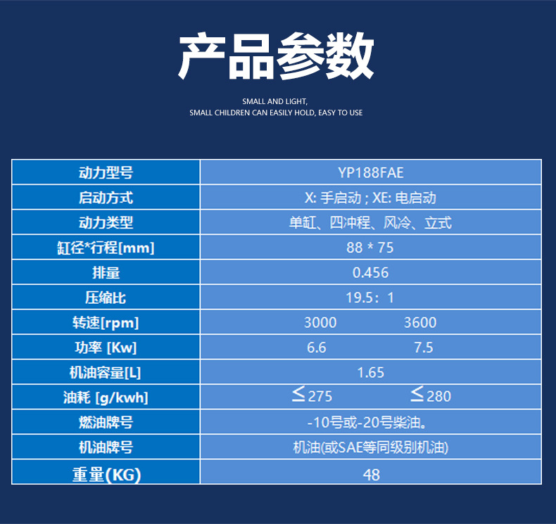 单缸风冷柴油发动机小型立式四冲程柴油机农业动力机械188FAE厂家详情7