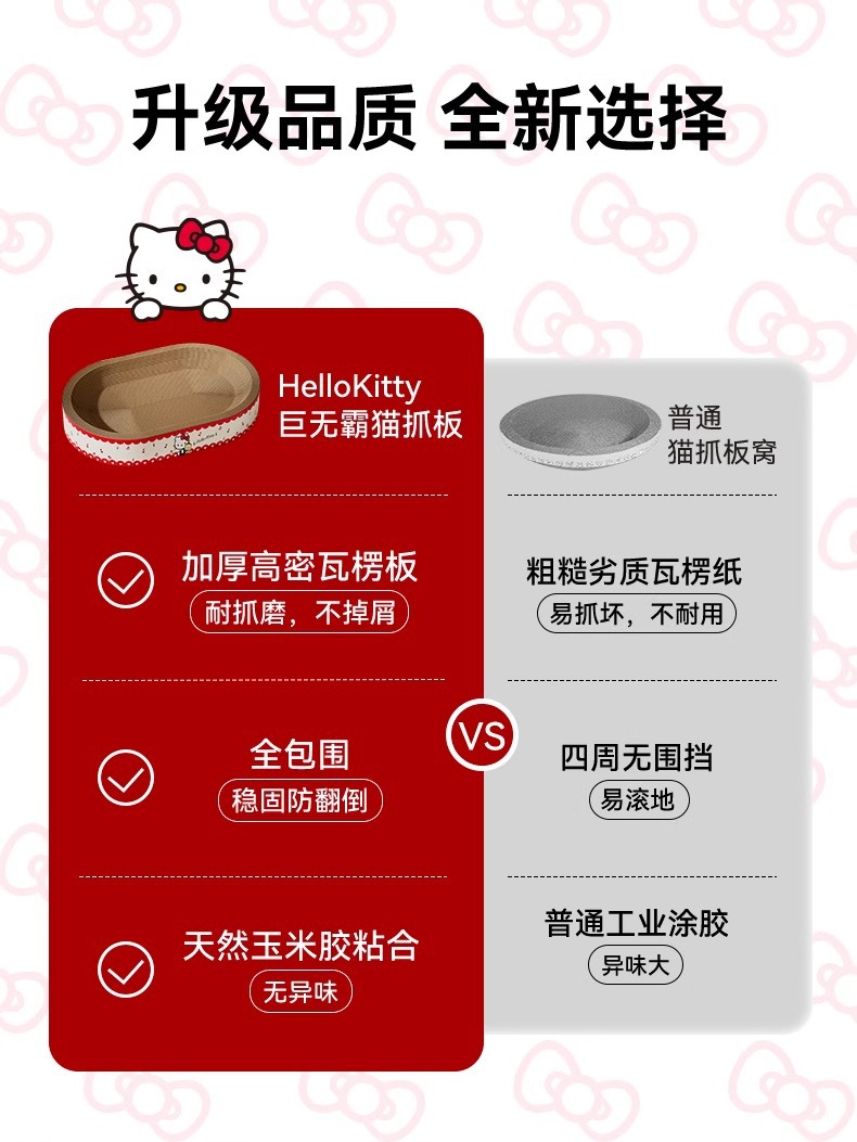 猫咪联名款巨无霸椭圆猫抓板玩睡一体超大猫玩具耐磨耐抓宠物用品详情5