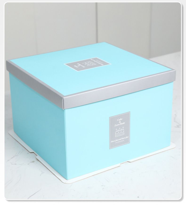 Factory direct supply of birthday cake boxes, 6, 8, 10, 12 inch single and double high-layer baking paper box packaging boxes wholesale pic 12