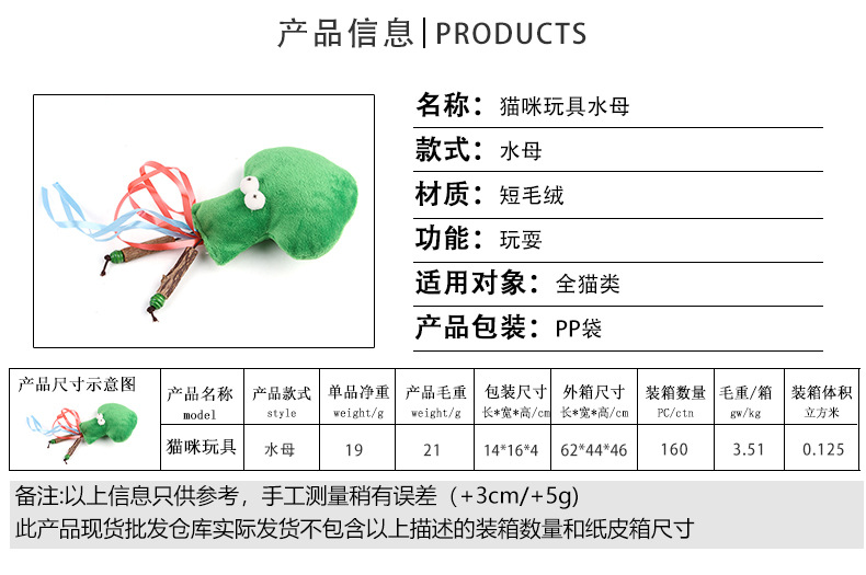 跨境新款可爱猫玩具毛绒玩具合集宠物自嗨薄荷毛绒猫玩具宠物用品详情14