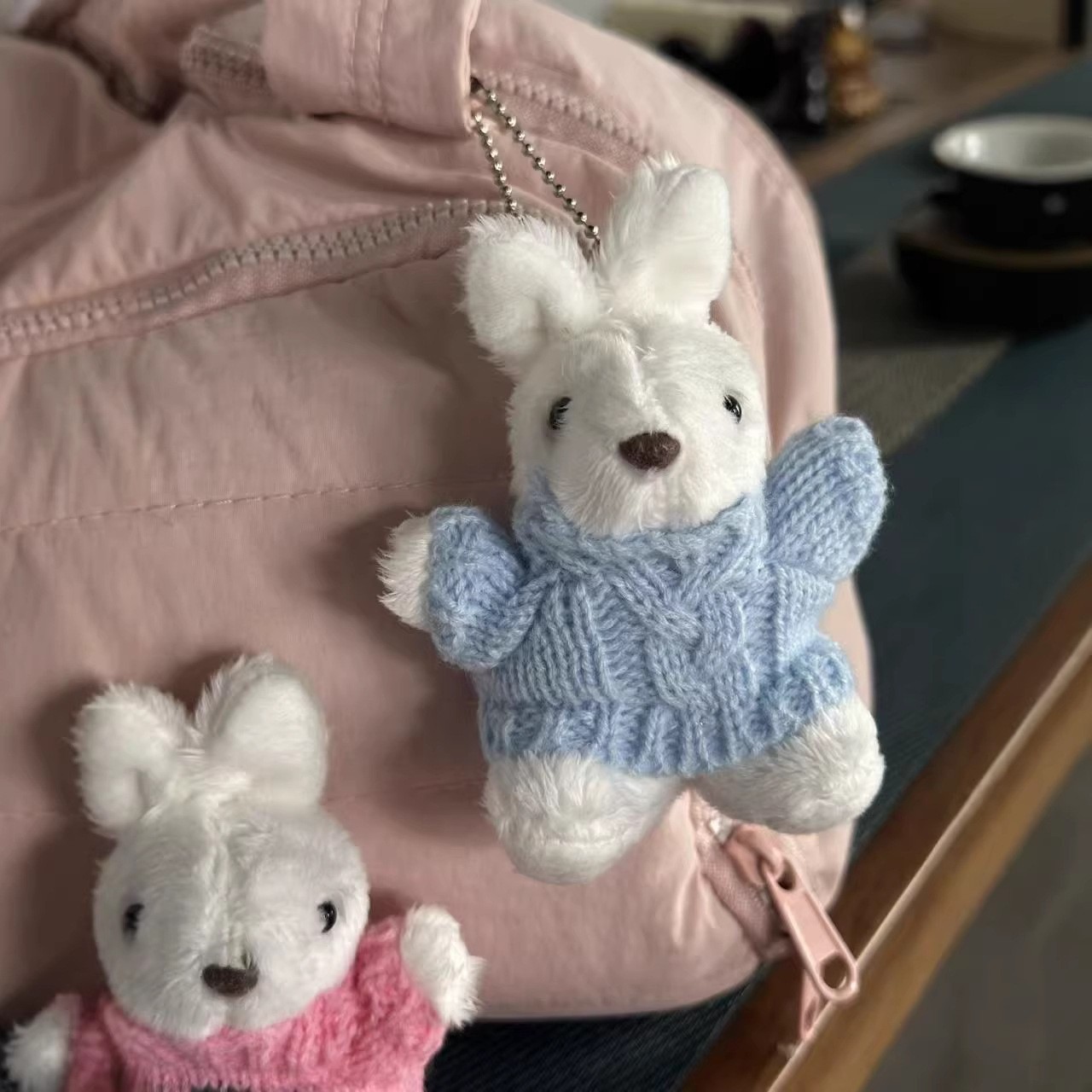 Creative dolls wearing sweaters, little rabbits, plush dolls, pendants, cute rabbit dolls, keychains, toy bags, pendants pic 14