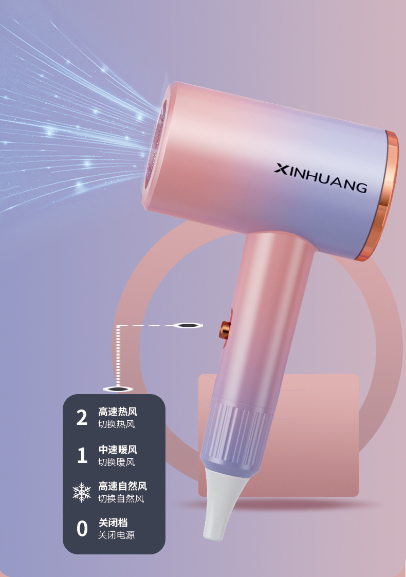 Household silent negative ion hair dryer that does no harm to hair, high-power constant-temperature hair care hair dryer for hair salons, starting from one piece pic 12