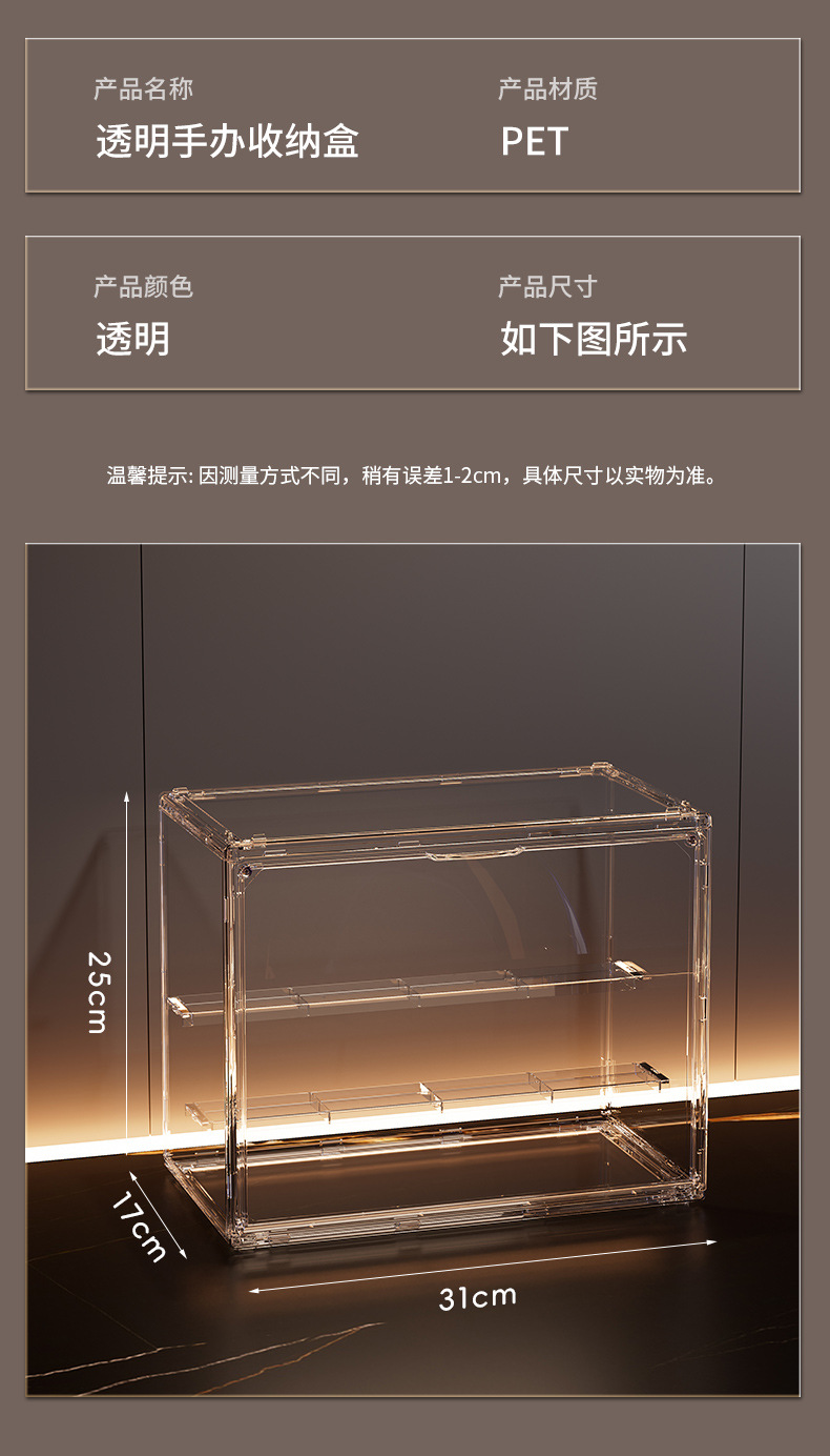 单体展示盒套装盲盒手办彩色收纳防尘展示手办透明防尘收纳盒严选详情13