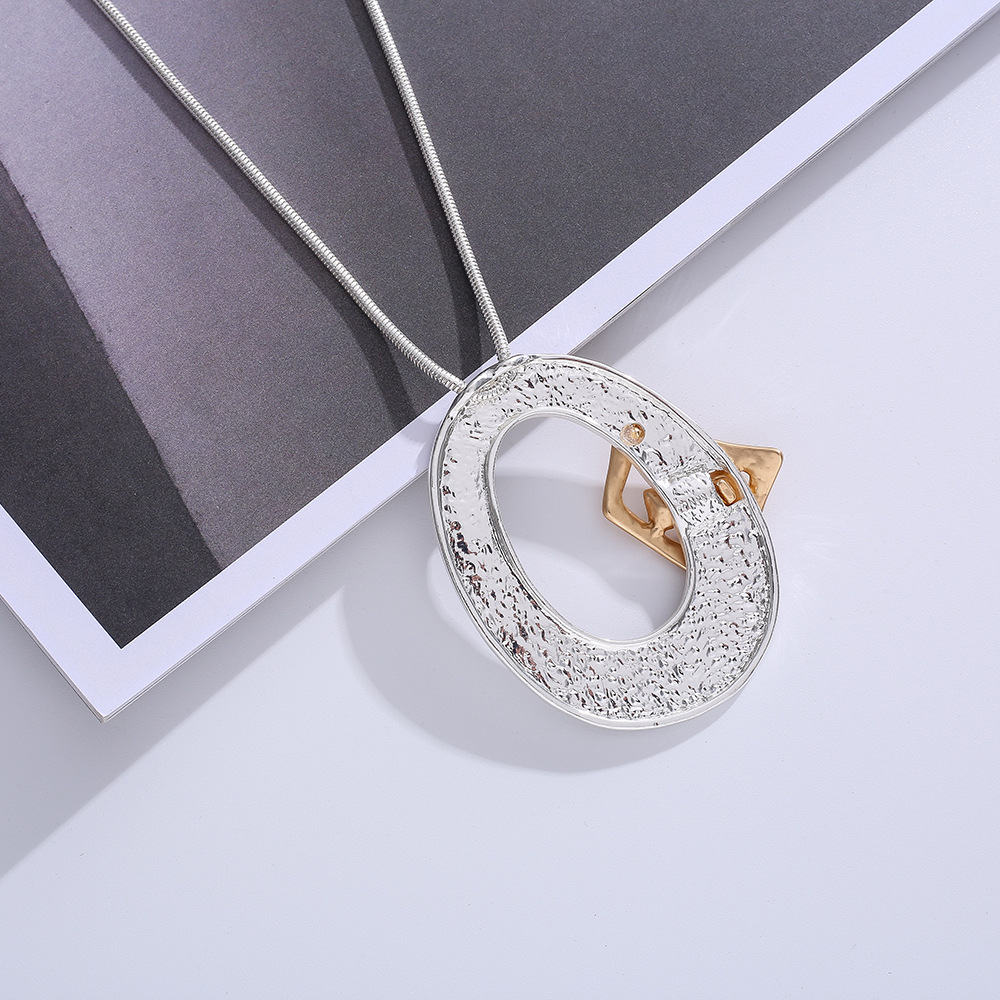 亚马逊爆款欧美外贸简约蛇骨链复古简约时尚ins风长款项链毛衣链详情9