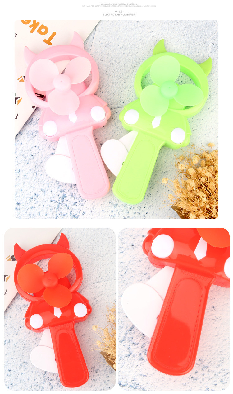 卡通迷你手压风扇儿童学生手持便携式双头小风扇厂家直销可印logo详情17