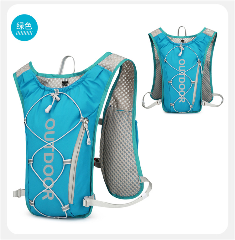 新款多功能尼龙跑步背包 安全反光运动背包水袋背包 骑行包详情29