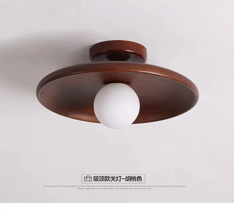 Corridor lights, ceiling lights, solid wood modern and simple wardrobe room, entrance hall, corridor, balcony lights, Japanese-style lamps for the entrance foyer pic 12